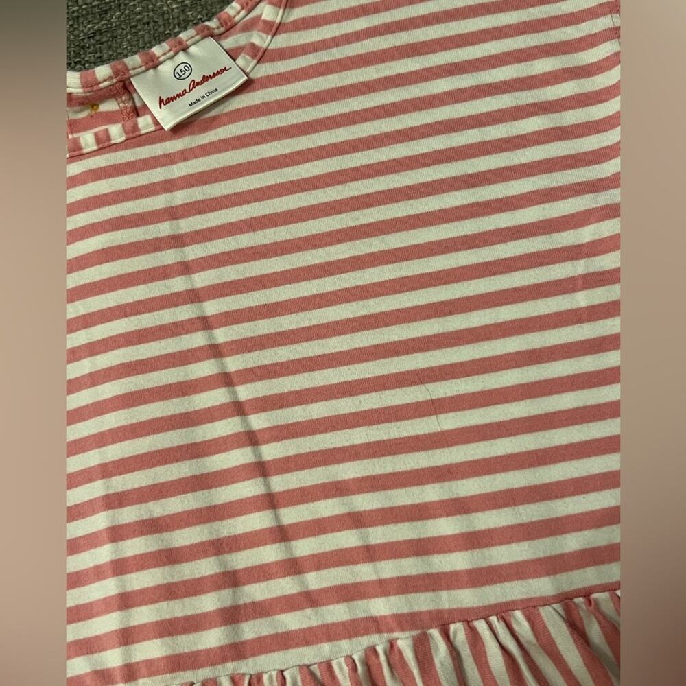 Hanna Andersson | Starfish Pink Stripe Happy Pocket Top - Girls size 150 - Picture 5 of 5